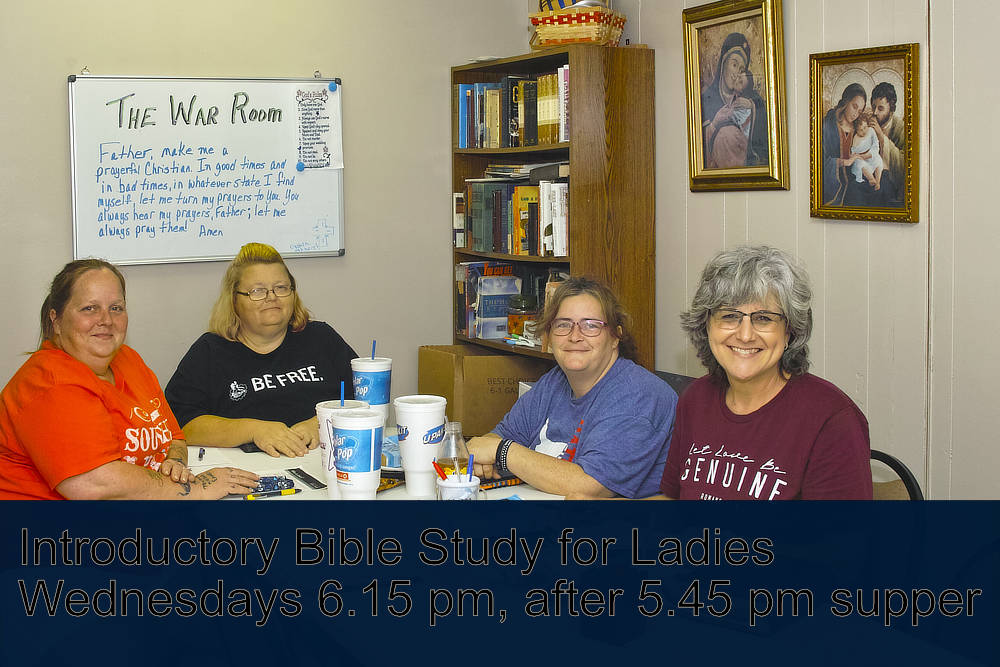 Faith Community of Hope Church holds Introductory Bible Study classes for ladies on Wednesday evenings after the 5.45 supper, usually at 6.15 pm.